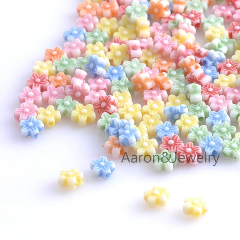 

Blend Color flower Acrylic beads Spacer Beads Fit Jewelry Handmade 300PCs 6.5x3.7mm YKL0339X