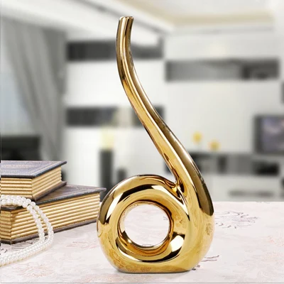 B1 gold Креативная Серебряная Золотая ваза декор современная керамическая ваза свадебный декоративный цветок для дома горшок в форме сердца настольная украшение для дома - Цвет: B1 gold