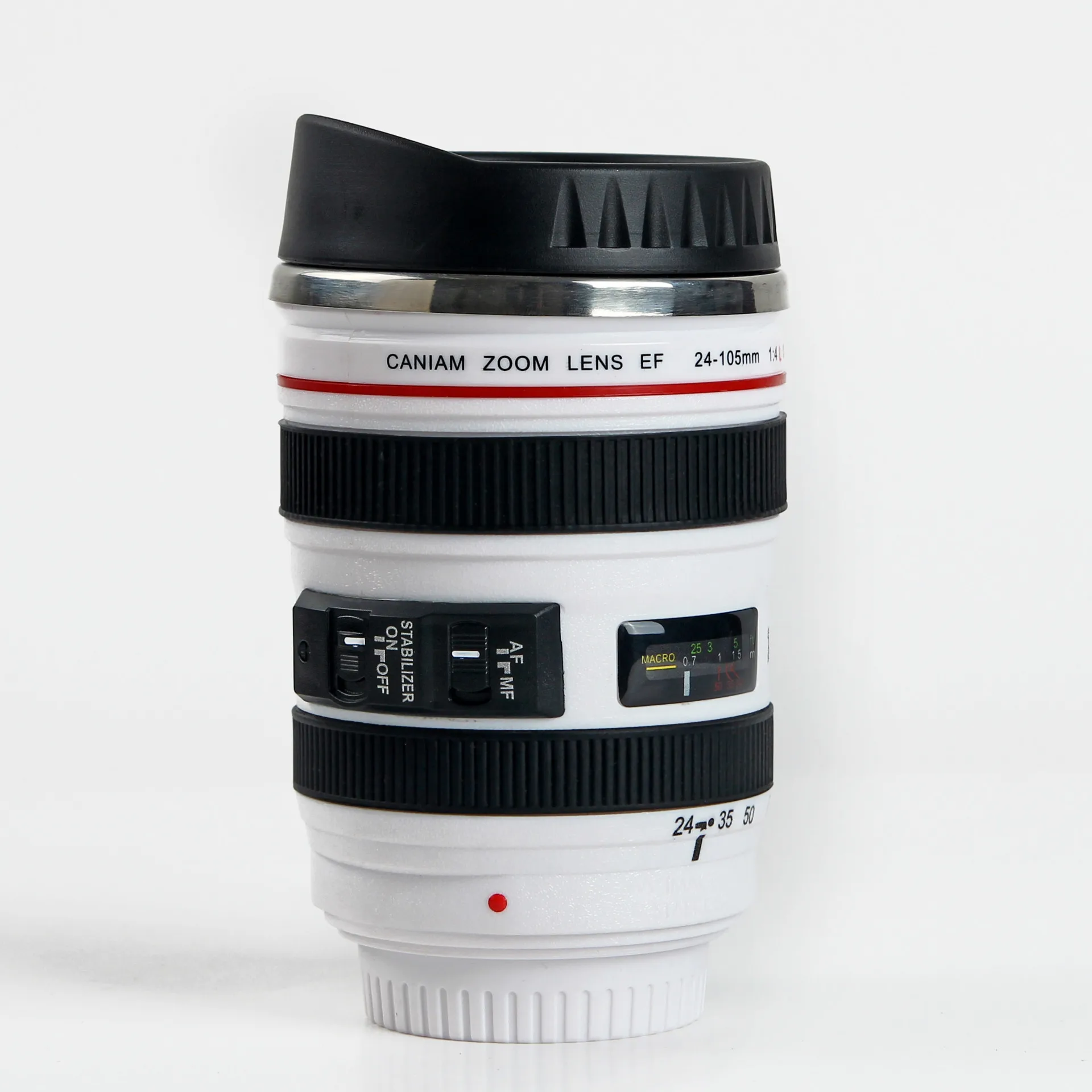 400 мл Новый Дизайн из нержавеющей стали Камера EF24-105mm объектив чашку 1:1 масштаб Caniam