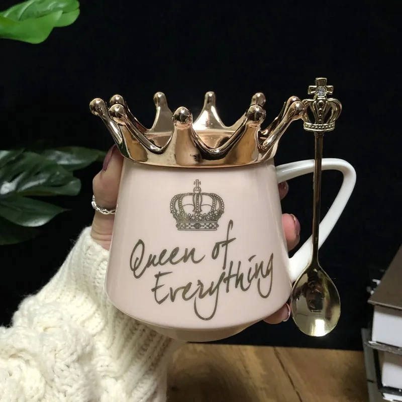 2019 новый стиль Nordic Золотой творческий корона Марк Pink Girl завтрак Кофе Керамика