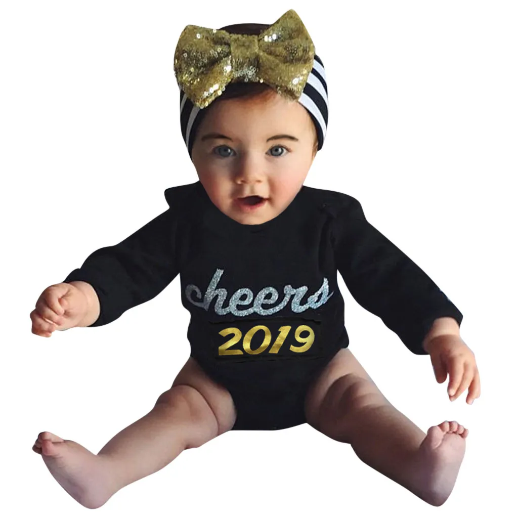 Christmas 2019 new year Infant Baby Girl Boy Romper Babygrow Sleeveless Clothes Long Sleeve Jumpsuit Playsuits 1d6 | Детская одежда и