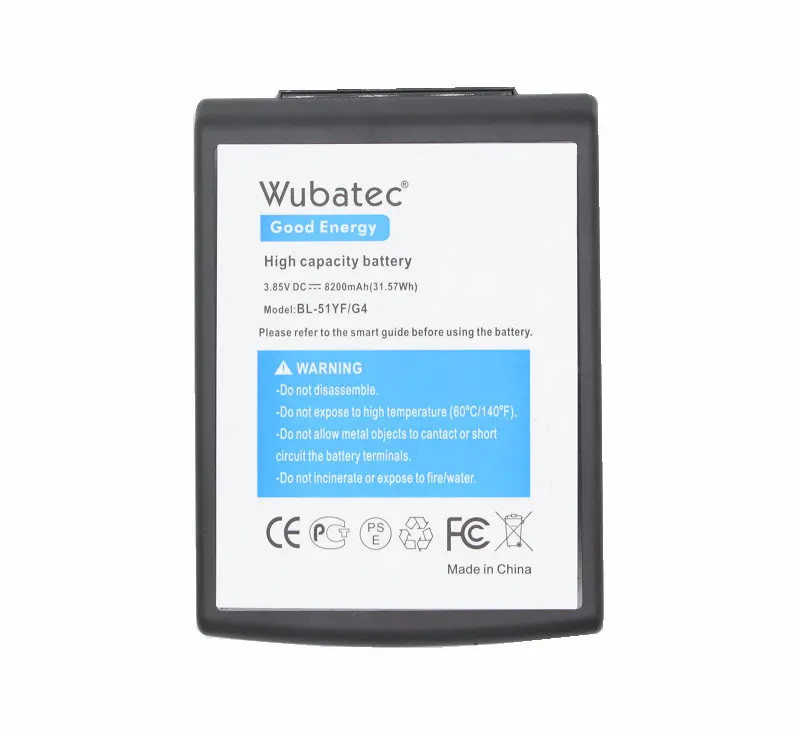 Wubatec 1x G4 BL 51YF 8200mAh Аккумулятор для LG H818 VS999 VS986 US991 F500S F500K F500L H810 H815 Расширенный