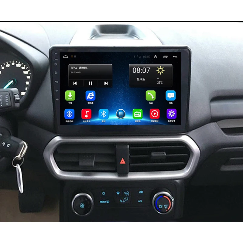 2018 Ecosport 10 1 дюймов горизонтальный сенсорный экран Android Автомобильная GPS-навигация
