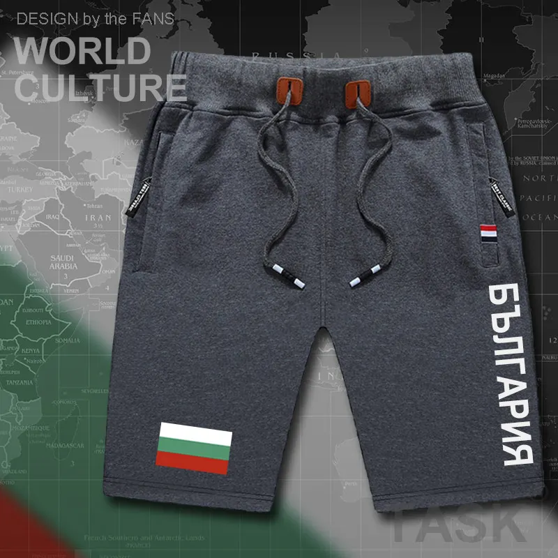 Мужские спортивные шорты с флагом и карманом на молнии | Мужская одежда