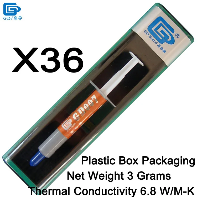 GD007-BX3 36 Pieces GD007 Термальность проводящая силиконовая смазка пластыря Компаунд силиконовый BX3 CN30 CN150 CN1000 SSY1 SY1 SY3 SY7 SY15 SY30 - Цвет лезвия: GD007-BX3 36 Pieces