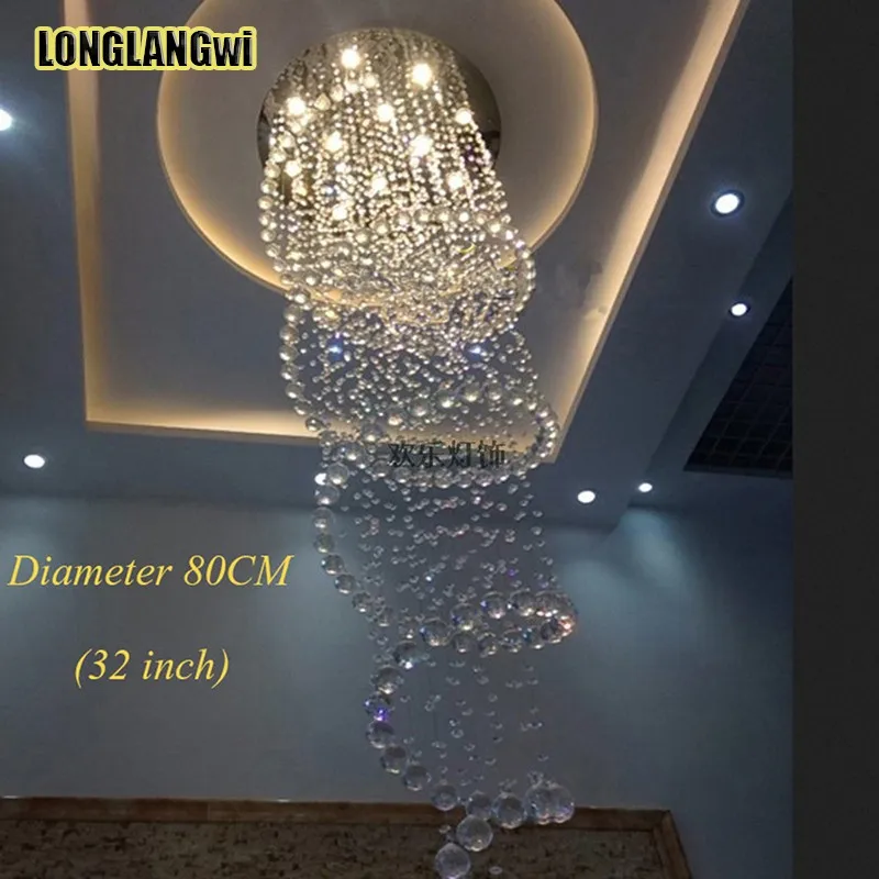 Светодиодный светодиодная Современная спиральная хрустальная люстра K9 лампа