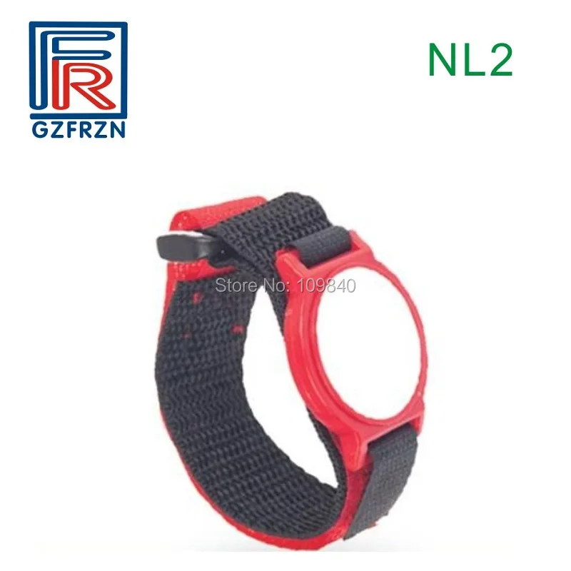 500pcs iso14443a Custom Ultralight ev1 Nylon 13.56mhz rfid Woven Wristband Bracelet