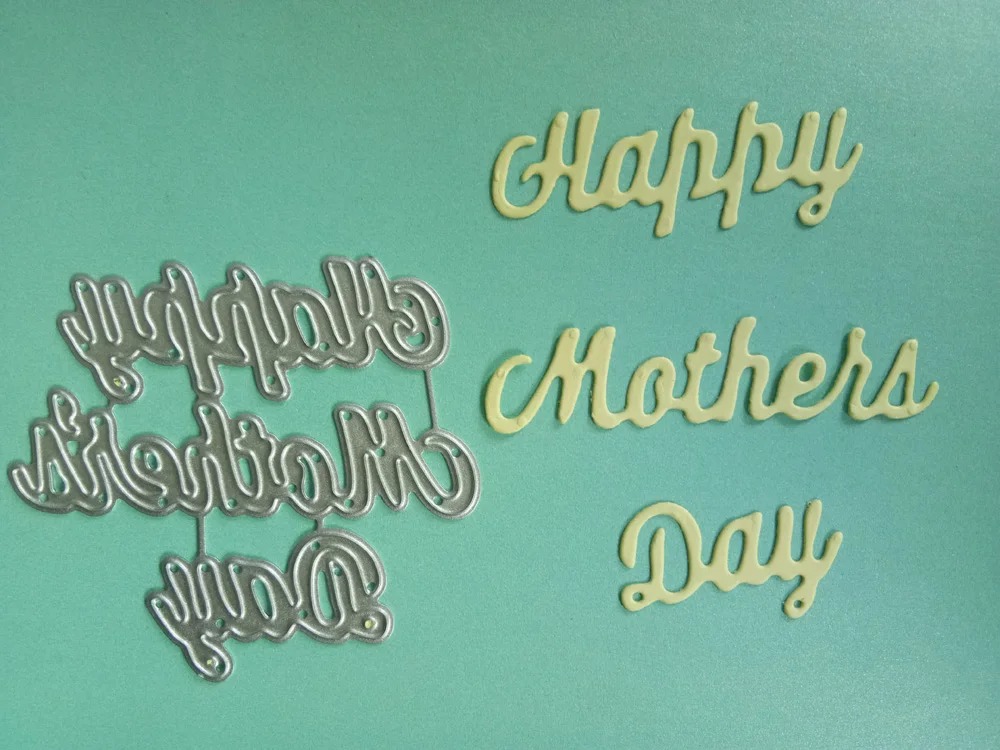 Штампы для резки металла с надписью Happy Mother Day Трафаретный Скрапбукинг штампы