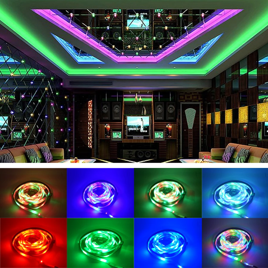 Светодиодный светильник Goolook SMD 2835 3528 RGB светодиодный водонепроницаемый диодный светодиодный светильник RGB гибкая лента для украшения дома полный комплект