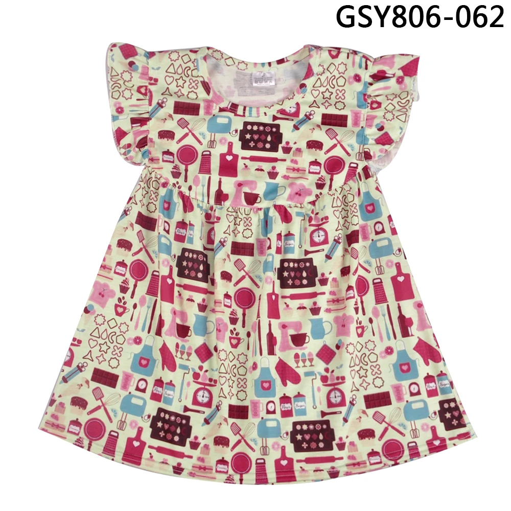 Hot Sale Wholesale Price Girls Dresses 2018 Back To School Kids Dress for Clothes Cartoon Stationery Children Clothing | Детская одежда