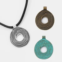 5pcs verdigris patinaancient greek bronze spiral swirl oval charms pendants for necklace jewelry diy findings