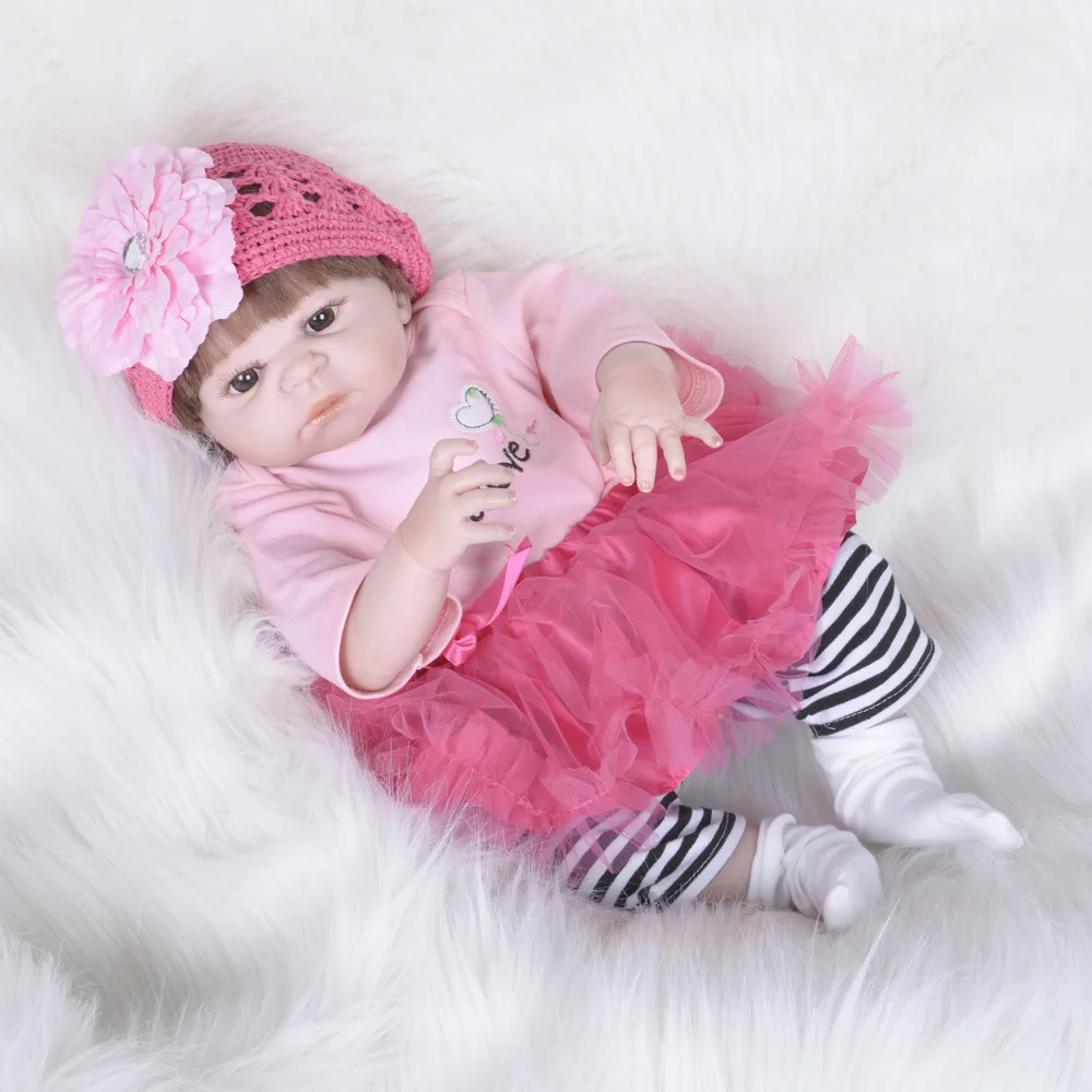Оптовая продажа Мода Brinquedos 22 &quot55 см Полный винил Reborn Реалистичная кукла