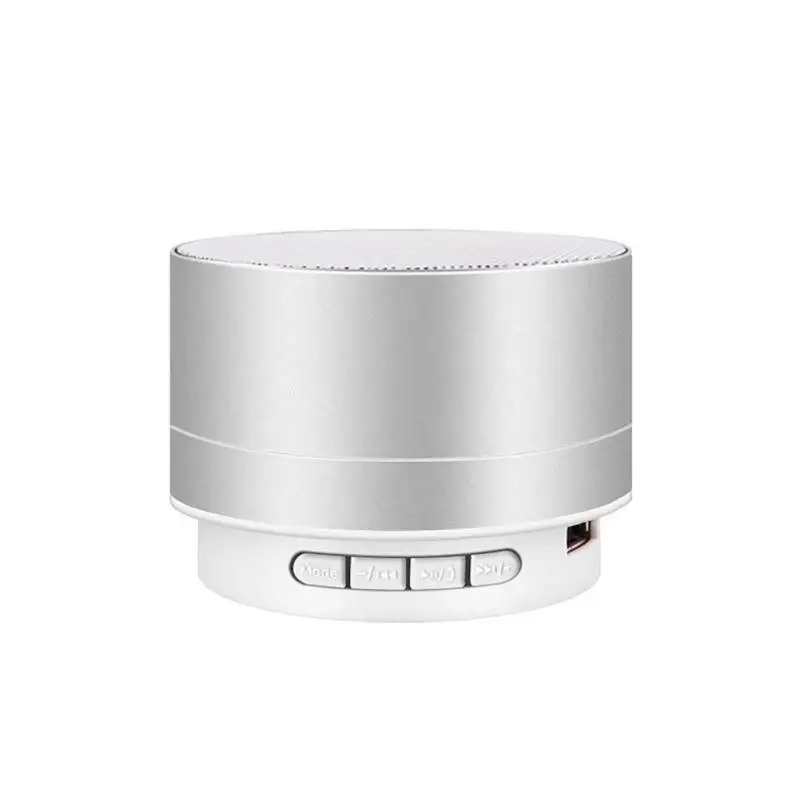 Серый Красочное освещение 360 градусов стерео объемный звук Поддержка USB TF карта динамик s портативный мини металлический беспроводной Bluetooth динамик - Цвет: Серый