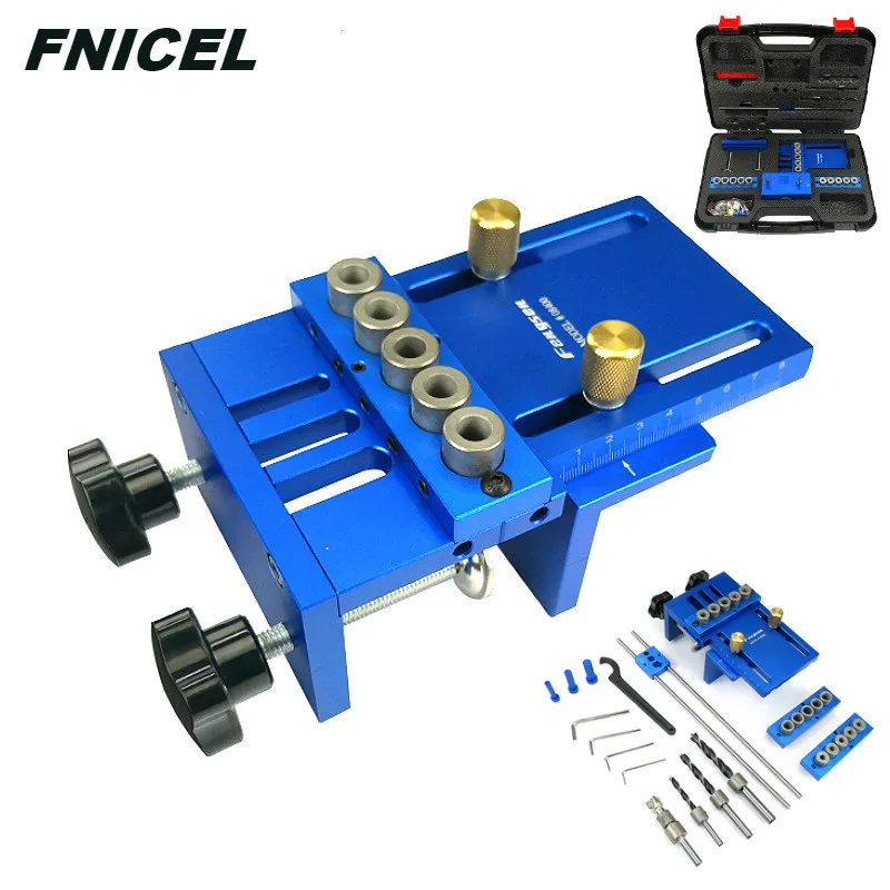 

3 in 1 Drilling Locator Drilling Guide Kit Woodwork Hole Dowelling Jig Set Carpentry Tools