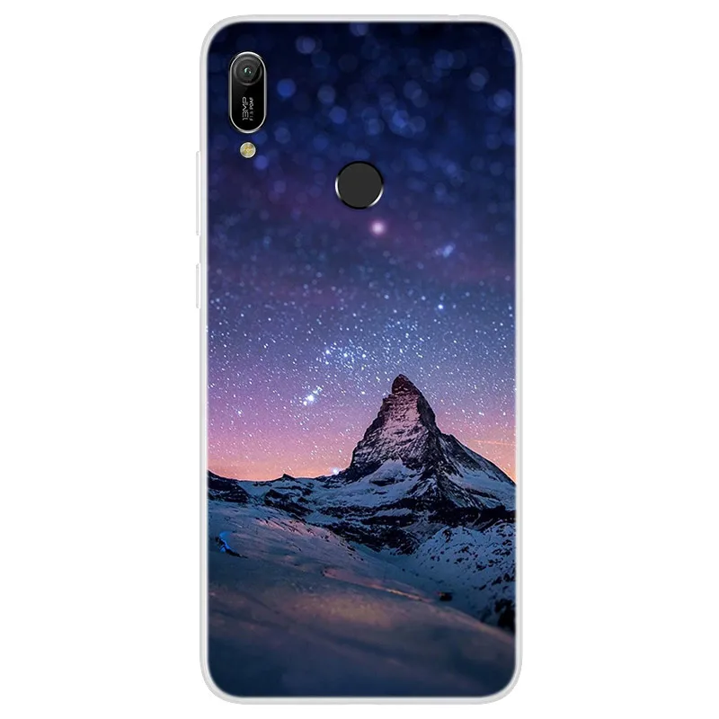 Силиконовый чехол для Huawei Y6 2019 мягкий телефона с космическим принтом Prime