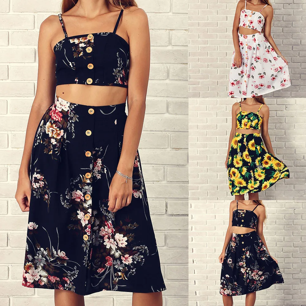 Женский комплект из 2 предметов с принтом летний женский топ укороченный двух