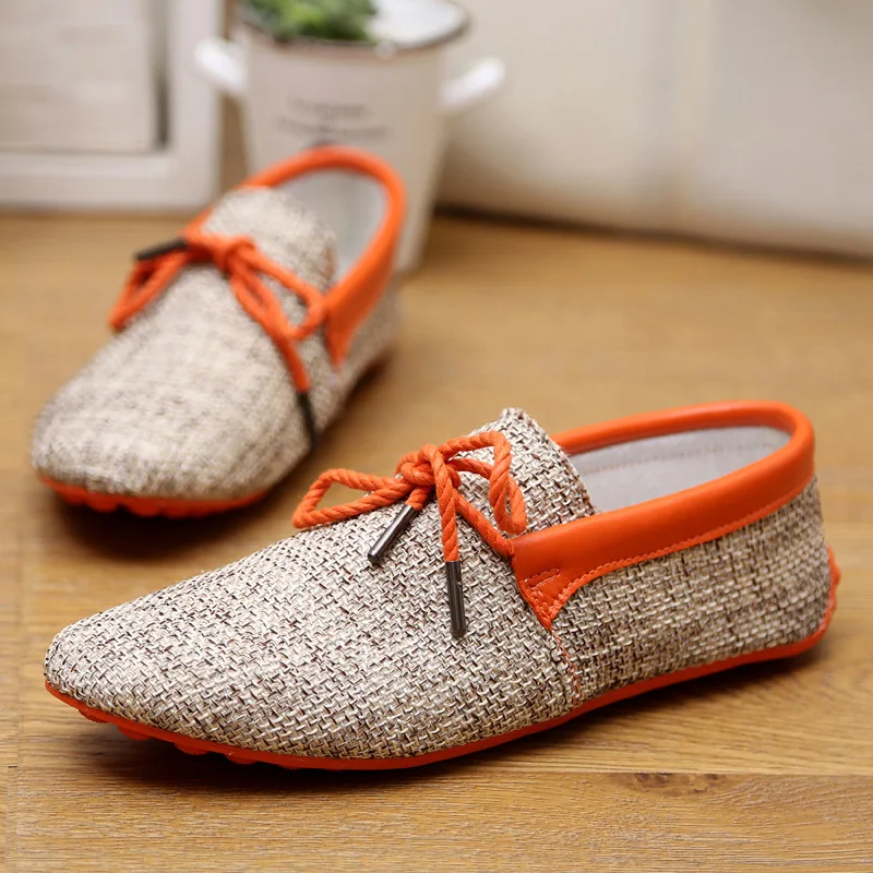 LAISUMK Dropshipping Men Shoes Summer Breathable Fashion Weaving Casual Soft Lace-up Comfort Men's Loafers Driving | Обувь