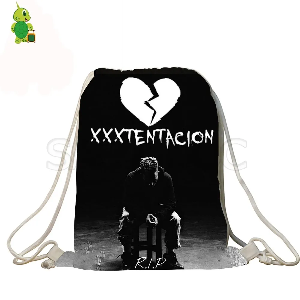 Модный рюкзак XXXTentacion Rapper на шнурке для мужчин и женщин детские школьные ранцы