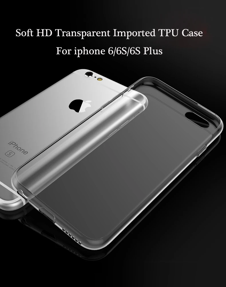 Ultrathin HD Transparent Slim Phone Cases For Apple iphone 6 /6S/6 Plus/6S Plus Soft Imported TPU Case Cover DUZHI Brand BA176 | Мобильные