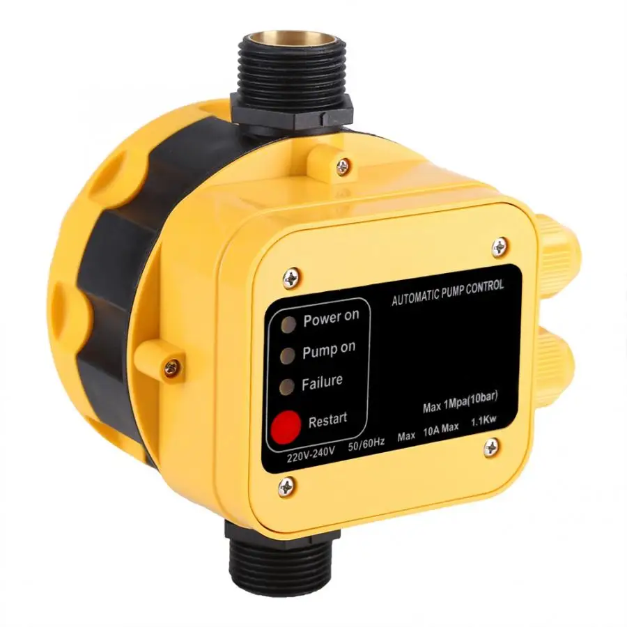 

Automatic Water Pump Pressure Switch Electric Controller Water Shortage Automatic Protection Function with Press Gauge 10A 50Hz
