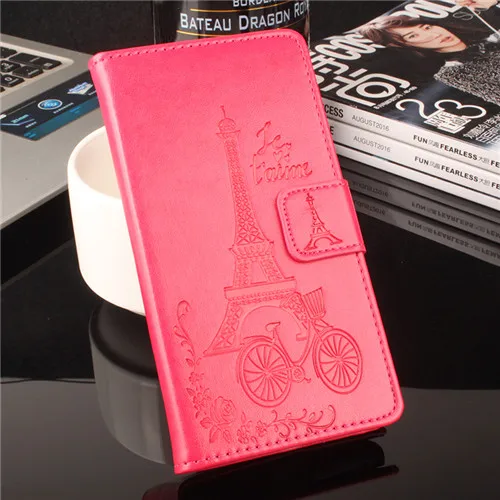 HongBaiwei Для Doogee Mix Wallet Case модный рельефный флип-чехол Для Doogee Mix, 5,5 дюйма кожаный чехол с функцией подставки - Цвет: ta rose