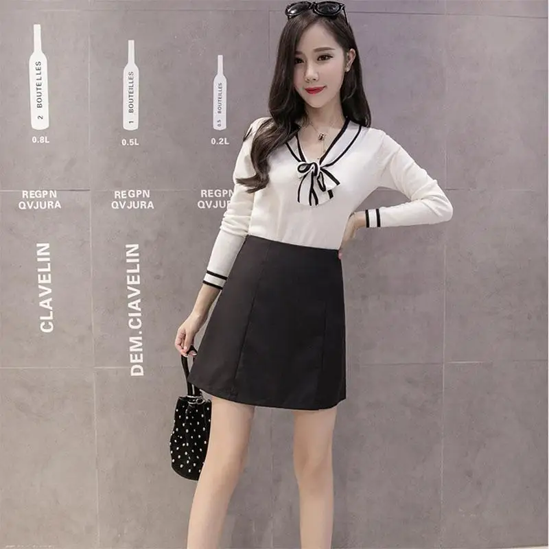 Белый черный сплошной цвет летние шорты юбка для женщин 2019 Мода Высокая талия