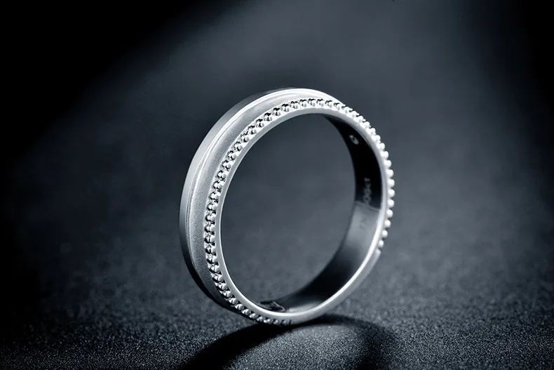 ZOCAI 0,13 КТ сертифицированный бриллиант обручальное Bands18K из белого золота(Au 750) Для женщин и Для мужчин обручальное кольцо JBQ00155AB