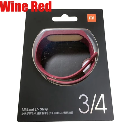 New package-red Официальный Xiaomi Mi-браслет, 3 ремешка, силиконовый универсальный браслет, Xiaomi Mi-браслет, 4 ремешка, аксессуары для умных часов - Цвет: New package-red