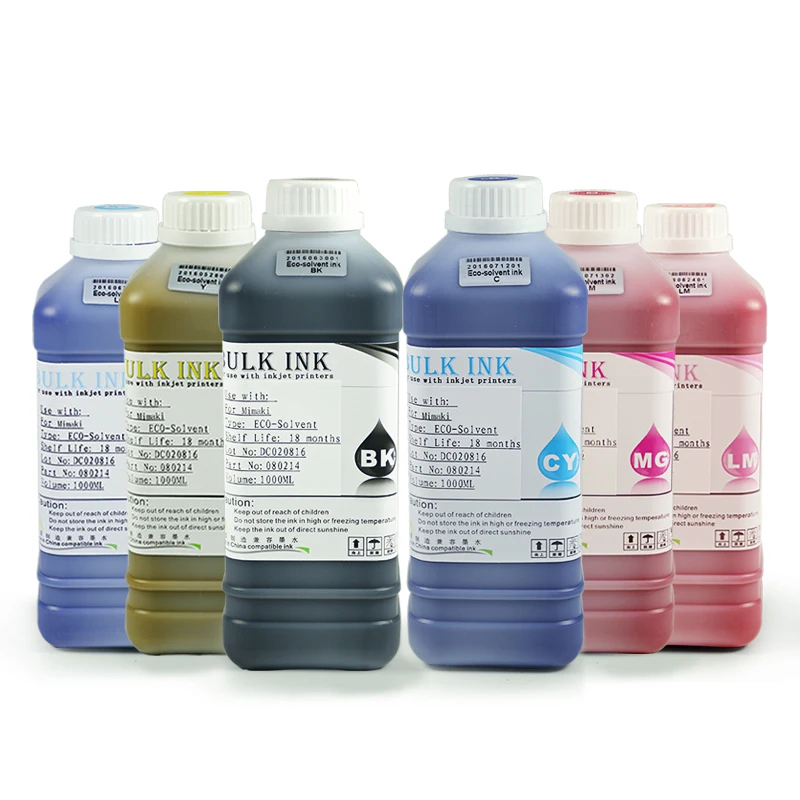 Эко-растворимые чернила 500 мл для Epson DX2 DX4 DX5 DX6 DX7 печатающая головка Mimaki Roland Mutoh