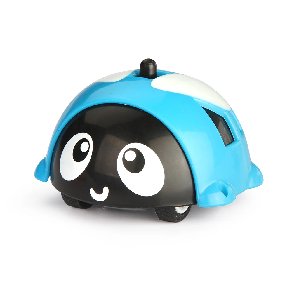 Blue Ladybug Спиннинг инерционный насекомое гироскоп автомобиль для мальчиков Игрушка сложенный передача мини автомобиль трюк Необычные ведро гироскоп игрушки для детей - Цвет: Blue Ladybug