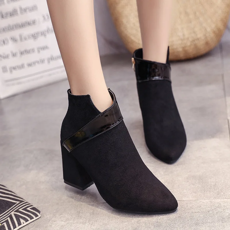 Женские ботинки сезон осень зима 2021 модные женские ботильоны на высоком каблуке