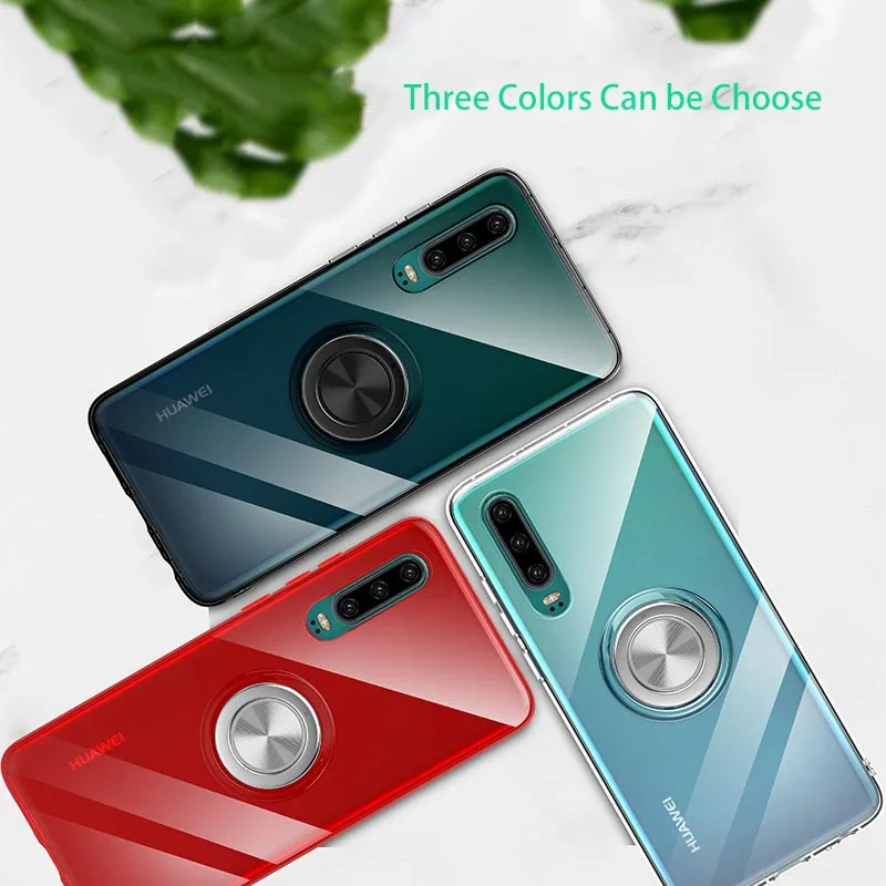 Мягкий силиконовый чехол для Huawei P30 P20 PRO прозрачный магнитный автомобильный