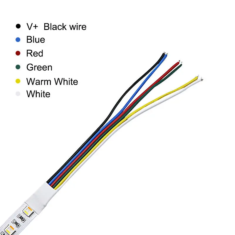 5 цветов в 1 Светодиодная лента RGB + CCT 5050 60 светодиодов/м 12 CW WW гибкая освещения