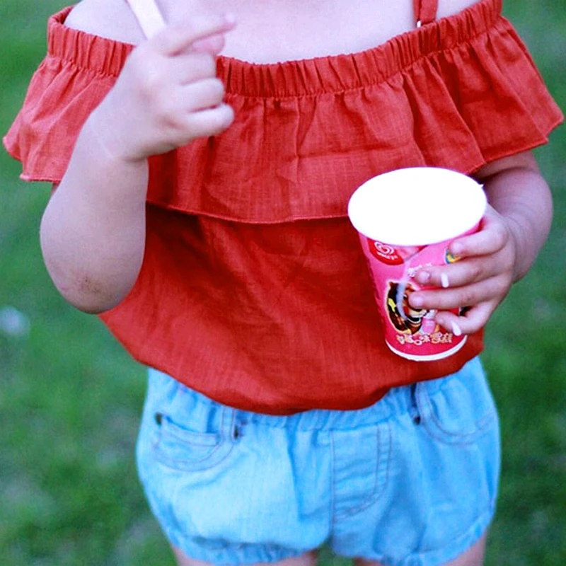 От 1 до 6 лет рубашка для маленьких девочек детские летние футболки Топ с