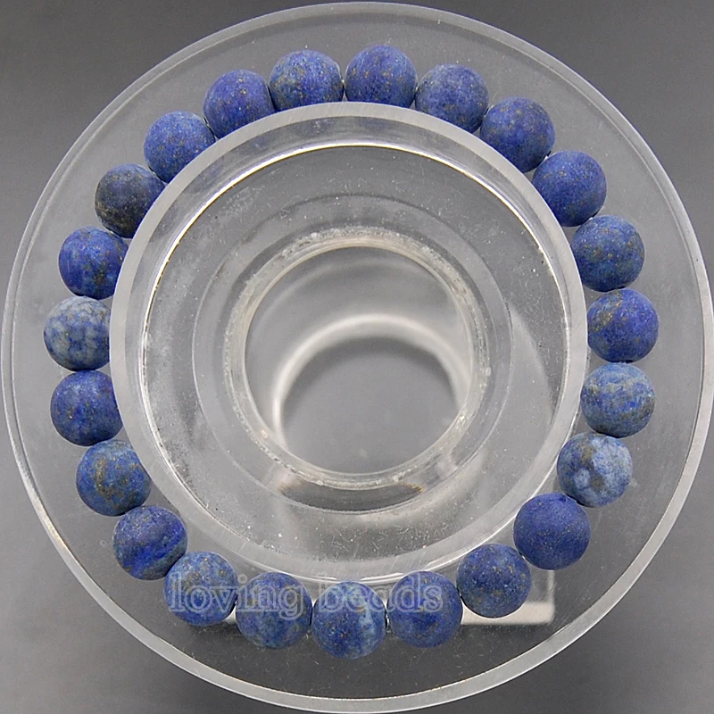 10 шт./лот матовые натуральные драгоценные камни Лазурит Круглые бусины