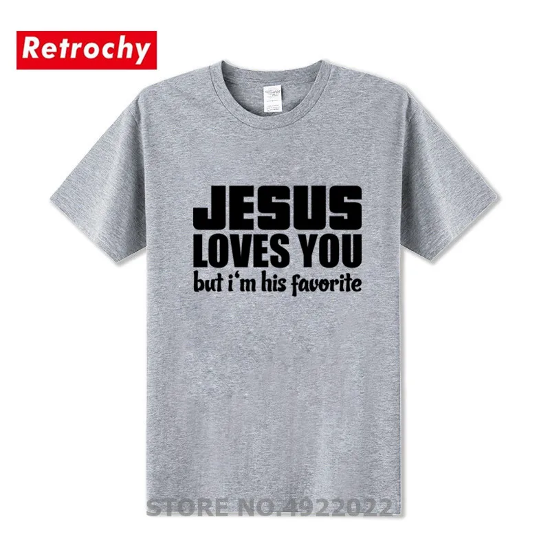 Jesus Loves You Tshirt Summer Cute T Shirt Men Women Tops Fashion Black White Cotton T-shirts Valentines Day Gift Boyfriend Tees | Мужская