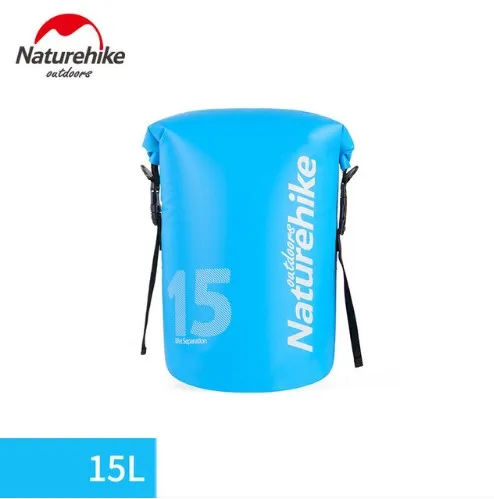 Blue 15L Naturehike Waterproof Backpack Combo Dry Wet Bag Beach Sea Water Boating Drifting River Trekking Dry Bags Swimming Bag 10/15/25L - Цвет: Blue 15L