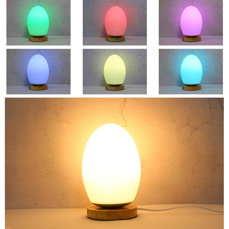 Настольная лампа в форме яйца светодиодный ночсветильник с теплым