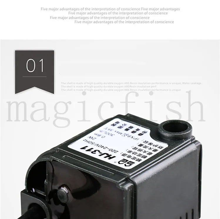 SUNSUN 220 V 2 W Мини аквариумный водяной насос фонтан с погружным насосом насос для аквариума