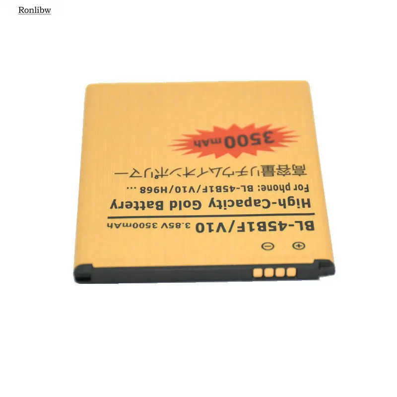Аккумуляторная батарея Ronlibw 3500mAh Gold BL-45B1F для LG V10 H968 H961N H900 H901 VS990 F600 F600L F600S F600K |