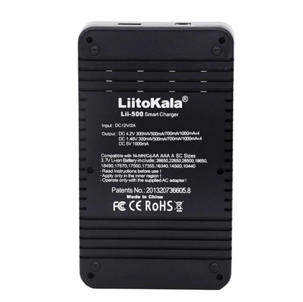 LiitoKala Engineer Lii-500 4 слота литий-ионная Ni-MH батарея зарядное устройство EU/US Подставка для зарядки