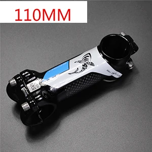 Blue 110mm EC90 Алюминий сплав и карбоновый вынос руля велосипеда дорожный велосипед ствол MTB/карбоновый держатель 31,8*28,6 мм 60/80/90/100/110/120 мм - Цвет: Blue 110mm