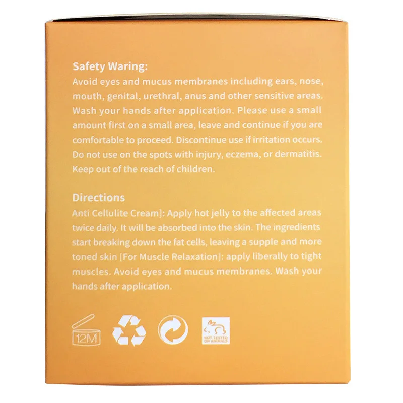 Новинка 250 г крем для массажа горячий антицеллюлитный похудения и потери веса