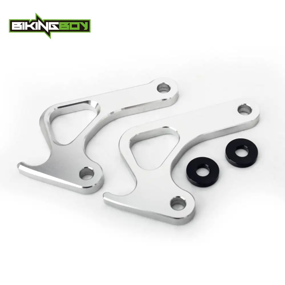Silver BIKINGBOY для Triumph DAYTONA 675/R STREET TRIPLE 13 14 гоночные крючки анодированный крючок подрамник галстук вниз - Цвет: Silver