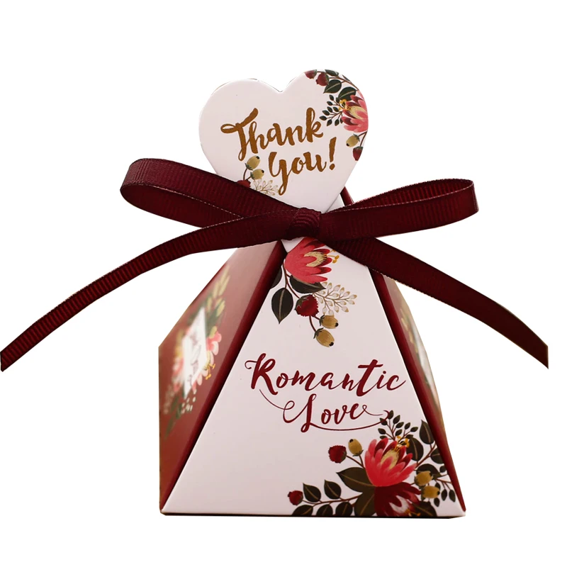 Горячая продажа треугольная пирамида свадебные сувениры и подарки коробка