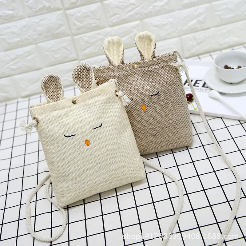2019 новые модные корейские однотонные сумки через плечо с милым Кроликом