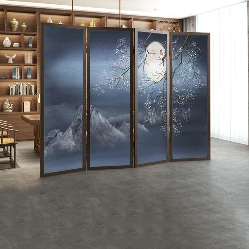 Складной экран из массива дерева раскладной для гостиной кабинета крыльца