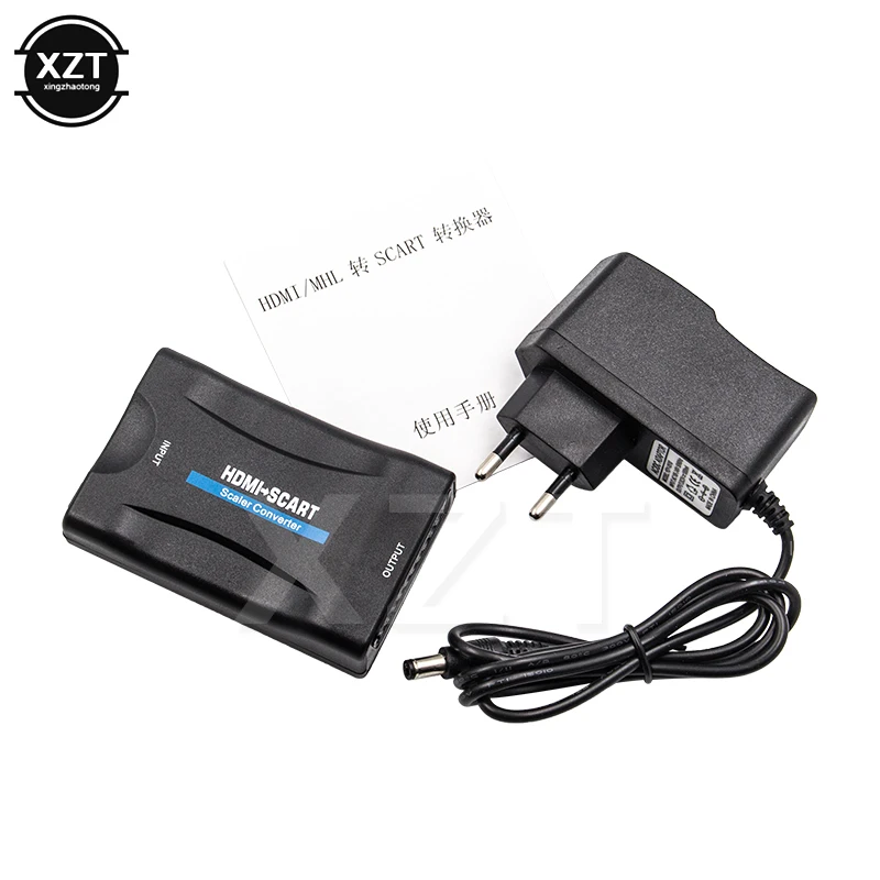 HD 1080P HDMI к SCART композитный видео аудио высококлассный конвертер AV адаптер сигнала