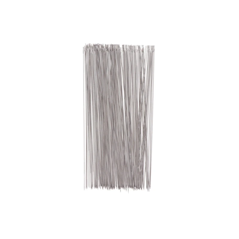 0.45x80MM 100 шт металлическая нить для бисероплетения, игла для бисерного браслета, нить 3,2-12 см - Цвет: 0.45x80MM
