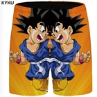 KYKU Dragon Ball короткие мужские забавные повседневные шорты Goku 3d короткие Гавайские пляжные шорты Карго желтые мужские шорты 2018 летние большие размеры